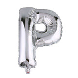 35inch Metallic Silver Mylar Foil Helium/Air Number and Letter Balloons