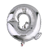 35inch Metallic Silver Mylar Foil Helium/Air Number and Letter Balloons