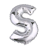 35inch Metallic Silver Mylar Foil Helium/Air Number and Letter Balloons