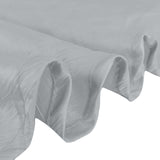 132inch Silver Accordion Crinkle Taffeta Seamless Round Tablecloth