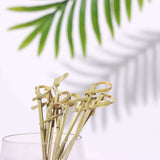 100 Pack | 3.5inches Eco Friendly Knotted Bamboo Skewers, Cocktail Picks