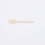 100 Pack | 6inch Eco Friendly Birchwood Disposable Picnic Spoons, Cutlery