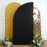 7ft Matte Black Spandex Half Moon Chiara Backdrop Stand Cover