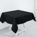 54"x54" Black 100% Cotton Linen Square Tablecloth Washable