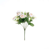 4 Bushes | Blush Rose Gold Artificial Silk Peony Flower Bouquet Arrangement