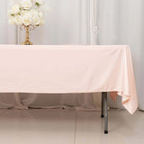 60"x102" Blush Premium Scuba Wrinkle Free Rectangular Tablecloth, Scuba Polyester Tablecloth