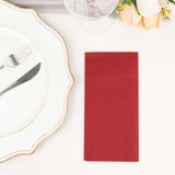 20 Pack | Burgundy Soft Linen-Feel Airlaid Paper Dinner Napkins