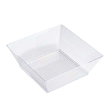 12 Pack | 10oz Clear Sleek Square Plastic Bowls, Disposable Bowls#whtbkgd