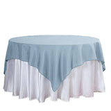 70"x70" Dusty Blue Square Polyester Table Overlay