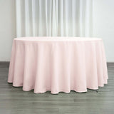 132Inch Blush / Rose Gold Seamless Polyester Round Tablecloth