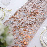 108inch Sparkly Metallic Bronze Foil Thin Mesh Polyester Table Runner - 25GSM