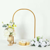 23" Gold Metal Chiara Arch Wedding Cake Display Stand with Rounded Top, Flower Balloon Frame