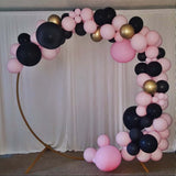 7.5ft Heavy Duty Gold Metal Round Wedding Arch Photo Backdrop Stand