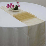 14" x 108" Gold Seamless Organza Table Runners