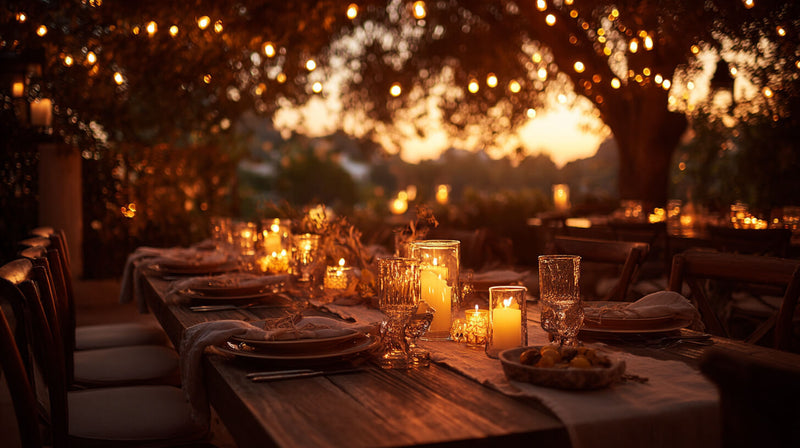 Simple Lighting for Memorial Day Party Table