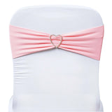 5 pack | 5"x12" Pink Spandex Stretch Chair Sash