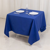 70"x70" Royal Blue Cotton Blend Square Tablecloth