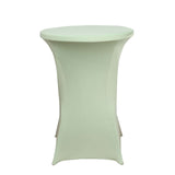 Sage Green Highboy Spandex Cocktail Table Cover, Fitted Stretch Tablecloth for 24"-32" Dia Tables