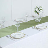 12inch x 108inch Sage Green Satin Table Runner