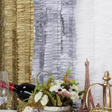 3 Rolls | 28ft Silver Ruffled Tissue Paper Party Streamers, Crepe Paper Backdrop Decorations