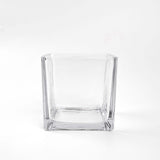 4" Premium Square Glass Florist Vases