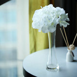 10 Flower Head & Stems | Cream Artificial Satin Hydrangeas, DIY Arrangement