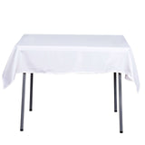 White Polyester Square Tablecloth 54"x54"