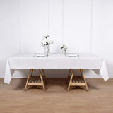 50inch x108inch White Airlaid Paper Tablecloth, Soft Linen-Feel Disposable Rectangle Tablecloth