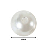 1000 Pack | 10mm Glossy Ivory Faux Craft Pearl Beads & Vase Filler