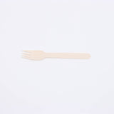 100 Pack Eco Friendly Birchwood Picnic Forks, 6inch Biodegradable Wooden Cutlery