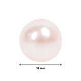 1000 Pack | Blush / Rose Gold 10mm Faux Craft Pearl Beads, DIY Vase Filler