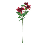 30" Tall Burgundy Artificial Dahlia Silk Flower Stems, Faux Floral Spray