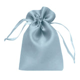 Light blue satin drawstring pouch for gifts or storage #whtbkgd