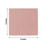 Dusty Rose Soft 2-Ply Disposable Cocktail Napkins, Paper Beverage Napkins - 18GSM