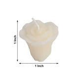 12 Pack | 1inch Ivory Mini Rose Flower Floating Candles Wedding Vase Fillers