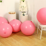 5 Pack Large Matte Pastel Pink Biodegradable Balloons, 36inch Round Eco-friendly