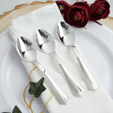 36 Pack- 5inch Light Silver Heavy Duty Plastic Spoons, Tea Coffee Spoons