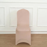 10 Pack Nude Spandex Fitted Banquet Chair Covers, Reusable Stretched Slip On Chair Covers