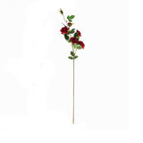 2 Stems | 38" Tall Artificial Red Rose Bouquet, Realistic Silk Flower Arrangements