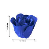 4 Pack | 24 Pcs Royal Blue Scented Rose Soap Heart Shaped Party Favors With Gift Boxes And Ribbon