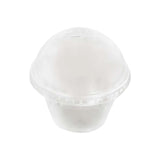 50 Pack Clear Dome Lid Disposable Ice Cream Fruit Cups, 7oz Plastic Pudding Dessert Parfait#whtbkgd