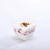 12 Pack | 3oz Clear Square Plastic Dessert Cups, Disposable Snack Cups