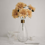 2 Bouquets | 20inch Champagne Artificial Silk Dahlia Flower Spray Bushes