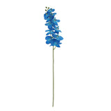 2 Stems | 40inch Tall Royal Blue Artificial Silk Orchid Flower Bouquets