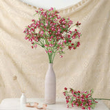 4 Stems | 27inch Fuchsia Artificial Silk Babys Breath Gypsophila Flowers