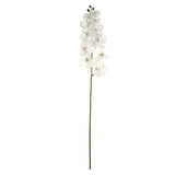 2 Stems | 40inch Tall White Artificial Silk Orchid Flower Bouquets