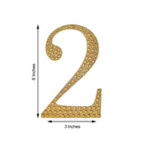 6inch Gold Decorative Rhinestone Number Stickers DIY Crafts - 2