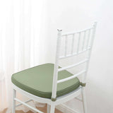 2inch Thick Dusty Sage Green Chiavari Chair Pad, Memory Foam Seat Cushion With Ties