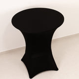 Black Highboy Spandex Cocktail Table Cover, Fitted Stretch Tablecloth