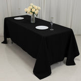 72"x120" Fire Retardant Black Tablecloth Premium Polyester Rectangular Table Cover